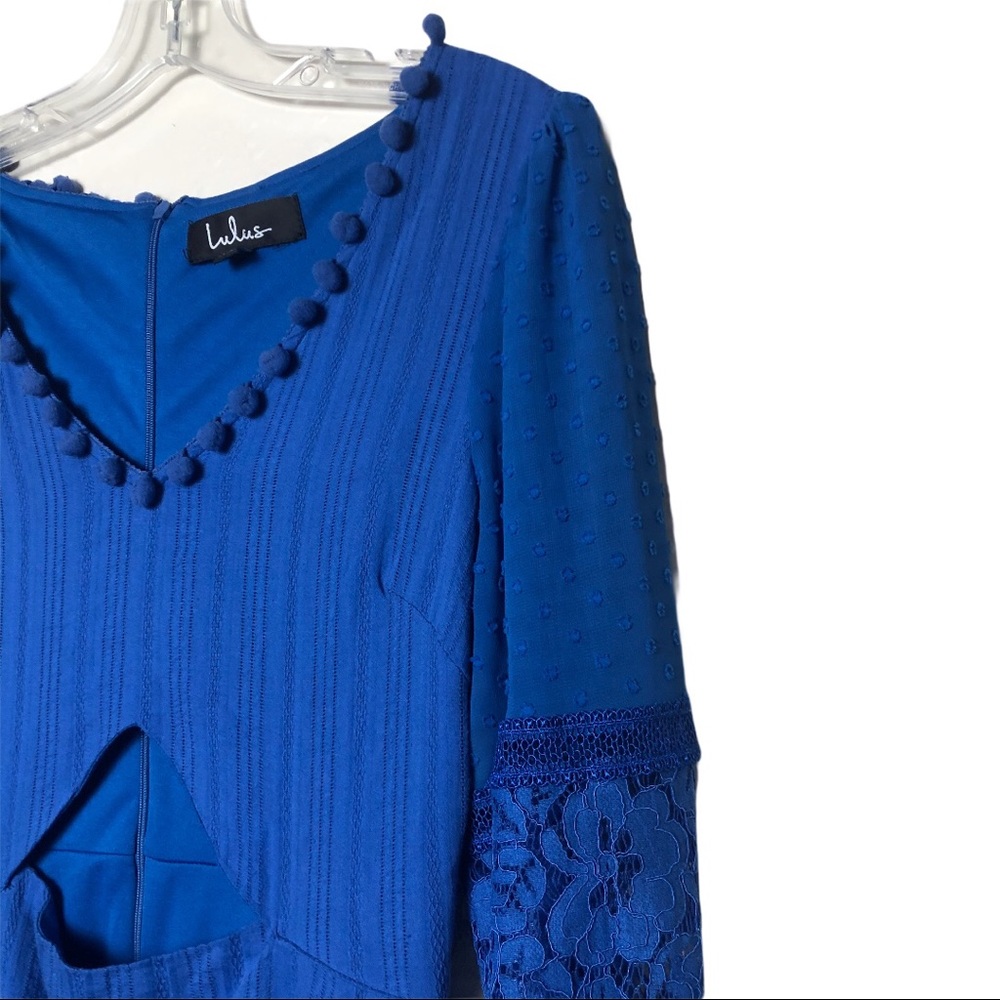 Lulus Menagerie Lace Cutout Long Sleeve Midi Dress - Picture 9 of 13